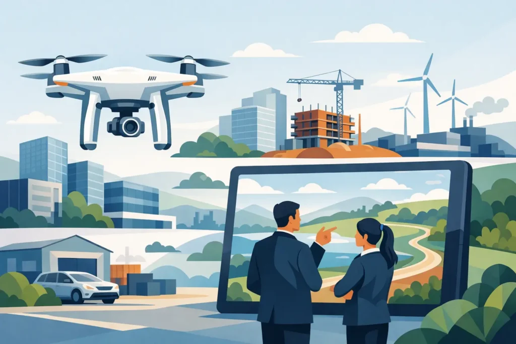 Ujęcia dronem dla firm – kiedy dają efekt