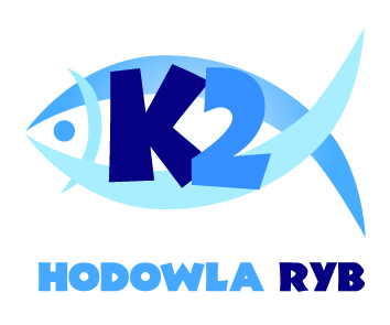 Poprzednie logo Hodowli Ryb K2 – niebieska ryba