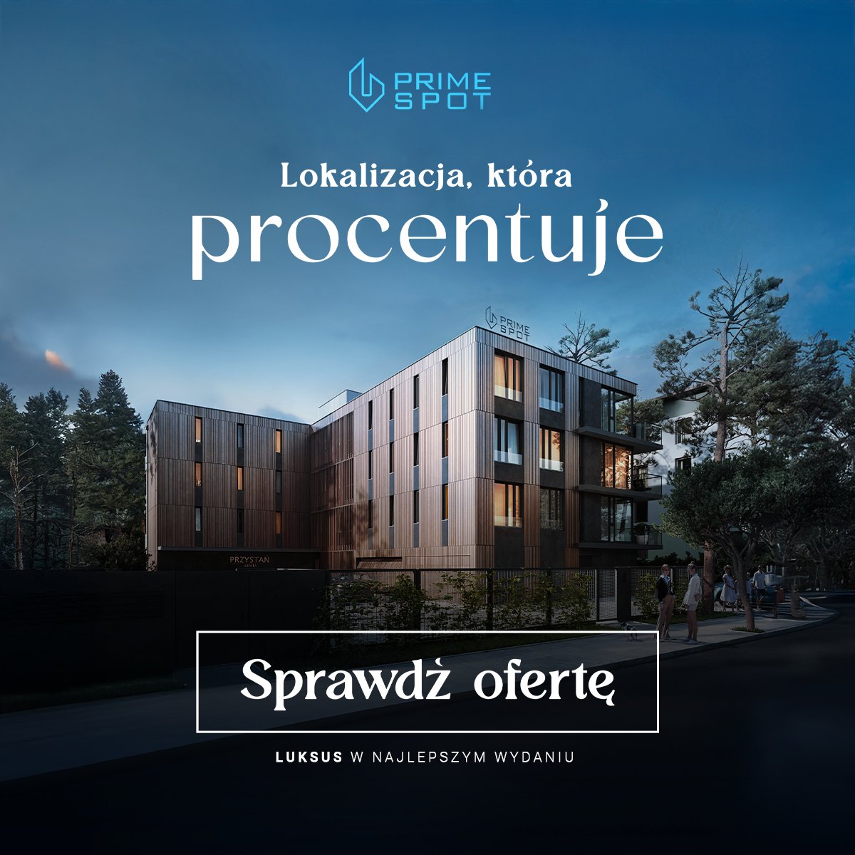PrimeSpot Przystań Jurata – kreacje reklamowe kampanii inwestycji